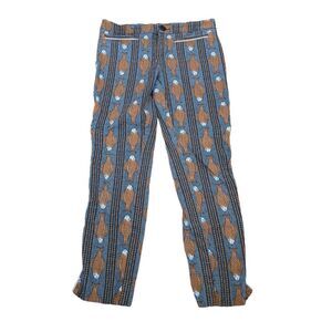 Anthropologie Cartonnier Fish Print Charlie Trouser Pants Women Size 0